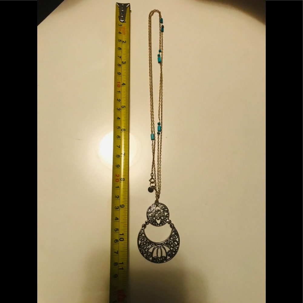 Thin long American Eagle necklace and pendent - Picture 6 of 8